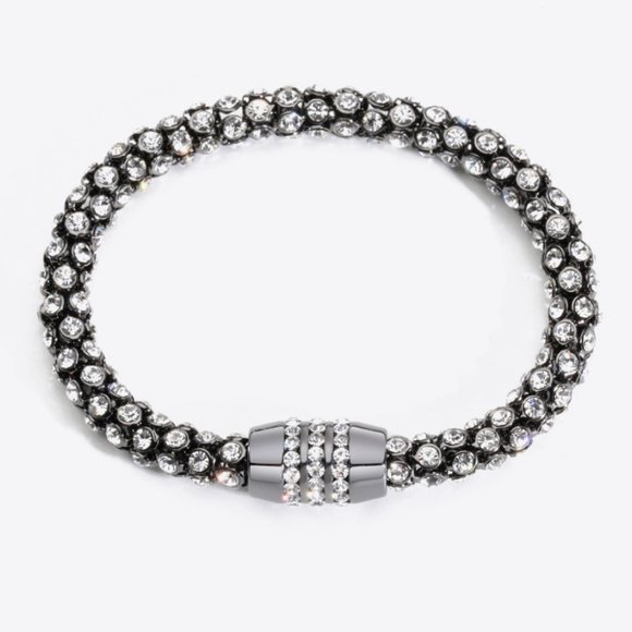 Inlaid Rhinestone Copper Bracelet For Women - Picture 7 of 9